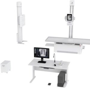 Equipo de Radiologia Digital con Detector Flat Panel 17x17 65KW Con Mesa Elevada